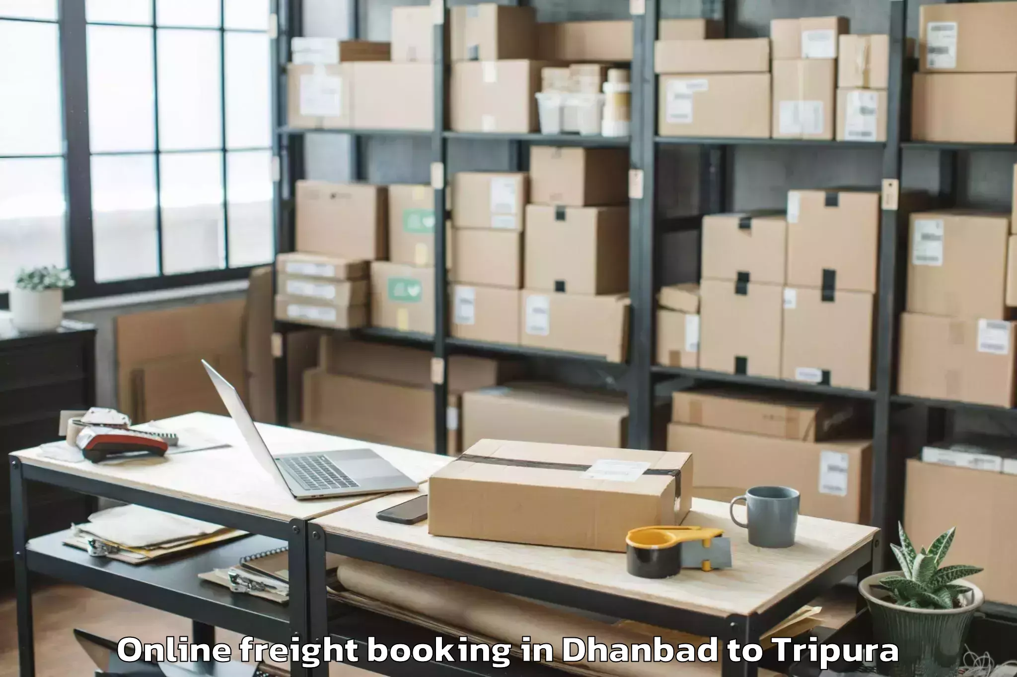 Leading Dhanbad to Khowai Online Freight Booking Provider